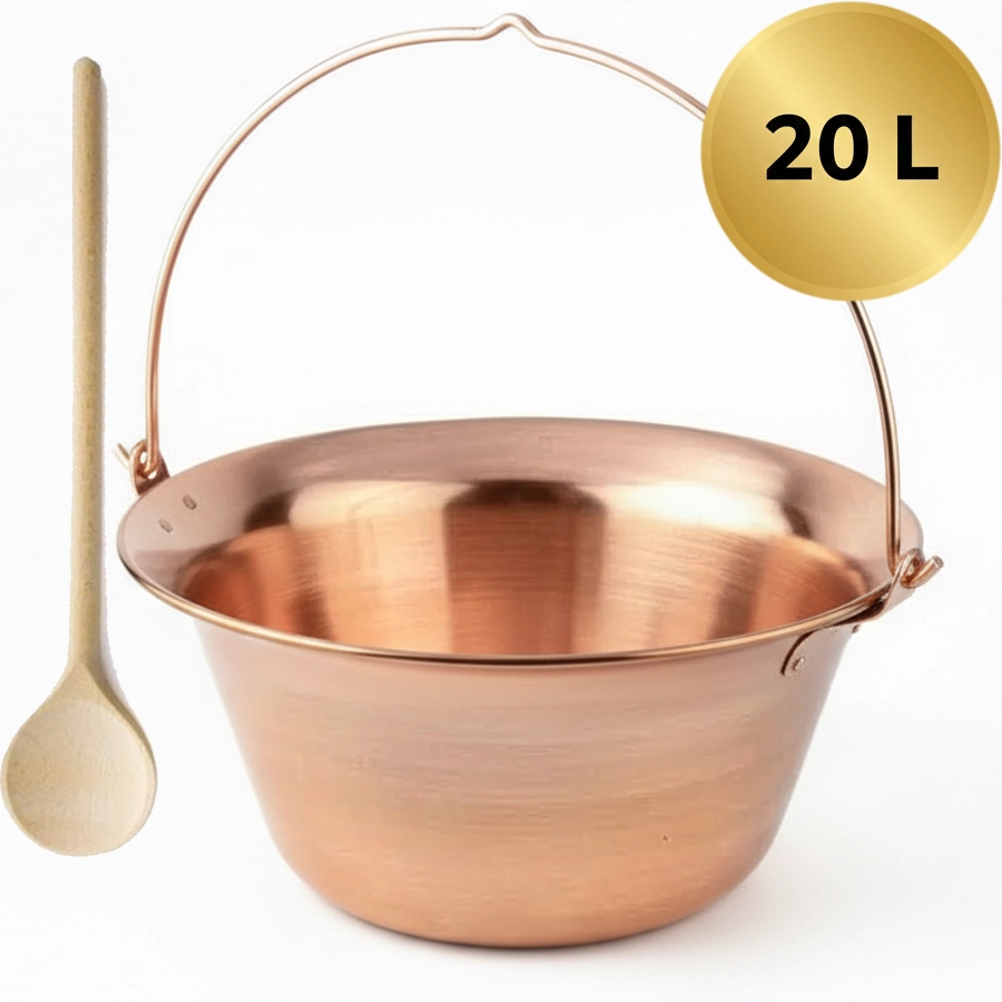 Medený kotlík 20 L s varechou